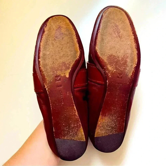 Mercedes Castillo Erin Burgundy Leather Loafers - Picture 9 of 10